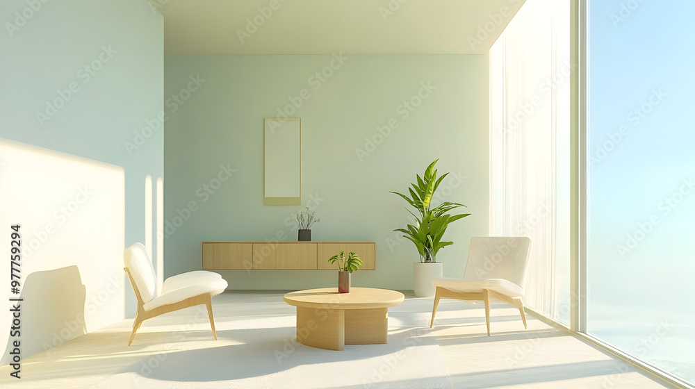 3D render of a minimalist home interior designed for downsizing, featuring compact furniture.
3D render of a minimalist home interior designed for downsizing, featuring compact furniture.