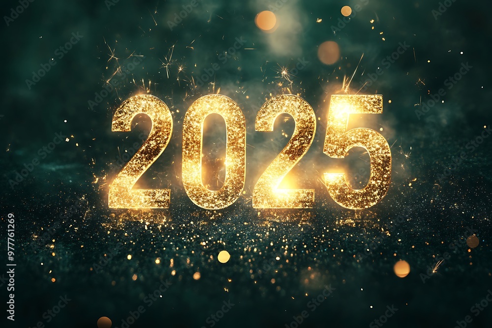 Glowing 2025 A Festive New Year Celebration Glowing 2025 A Festive New Year Celebration