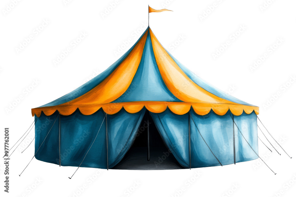 Watercolor Circus Tent Graphic, Isolated PNG with Transparent Background Watercolor Circus Tent Graphic, Isolated PNG with Transparent Background
