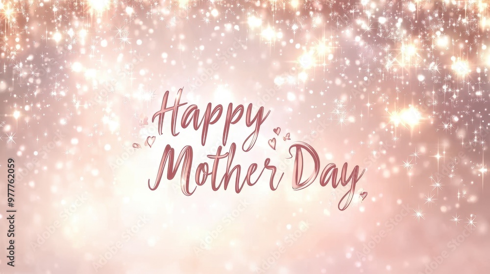 A lovely Mother’s Day banner features elegant handwriting on a sparkling background A lovely Mother’s Day banner features elegant handwriting on a sparkling background