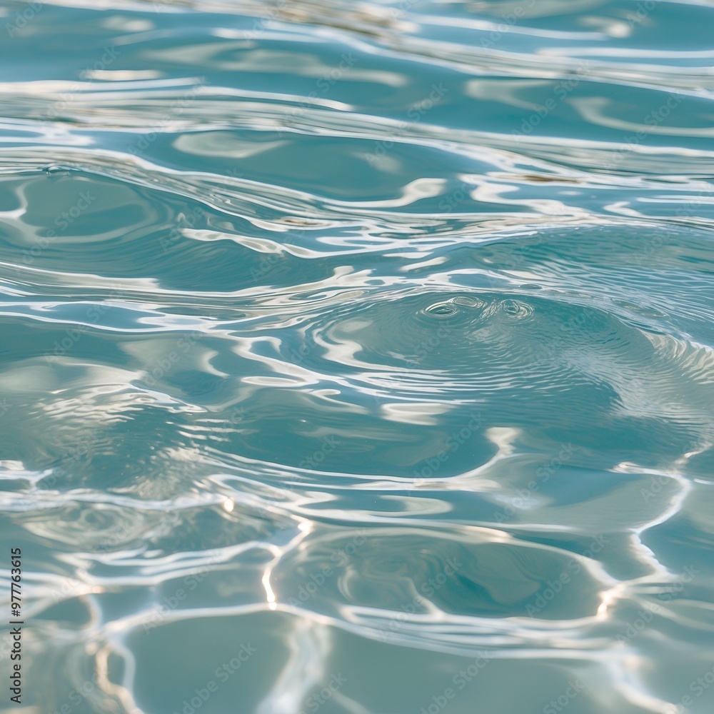 Close-up view of a water surface, showcasing a clear and rippling texture. The water appears to be shallow, with light reflections creating intricate patterns on the surface Close-up view of a water surface, showcasing a clear and rippling texture. The water appears to be shallow, with light reflections creating intricate patterns on the surface
