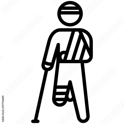 Broken Leg Icon
