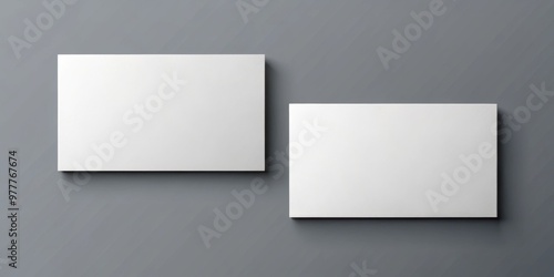 Two White Squares on a Grey Diagonal Background, Mockup, Presentation, Blank , mockup, template, presentation