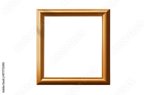 Simple wooden frame  Isolated PNG with Transparent Background