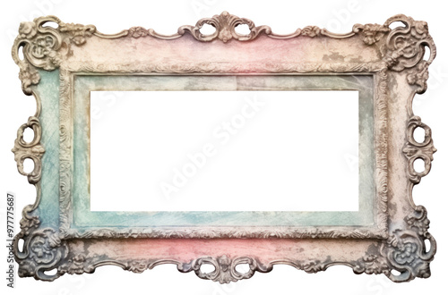 PNG Vintage frame of ribbobs white background architecture rectangle. photo