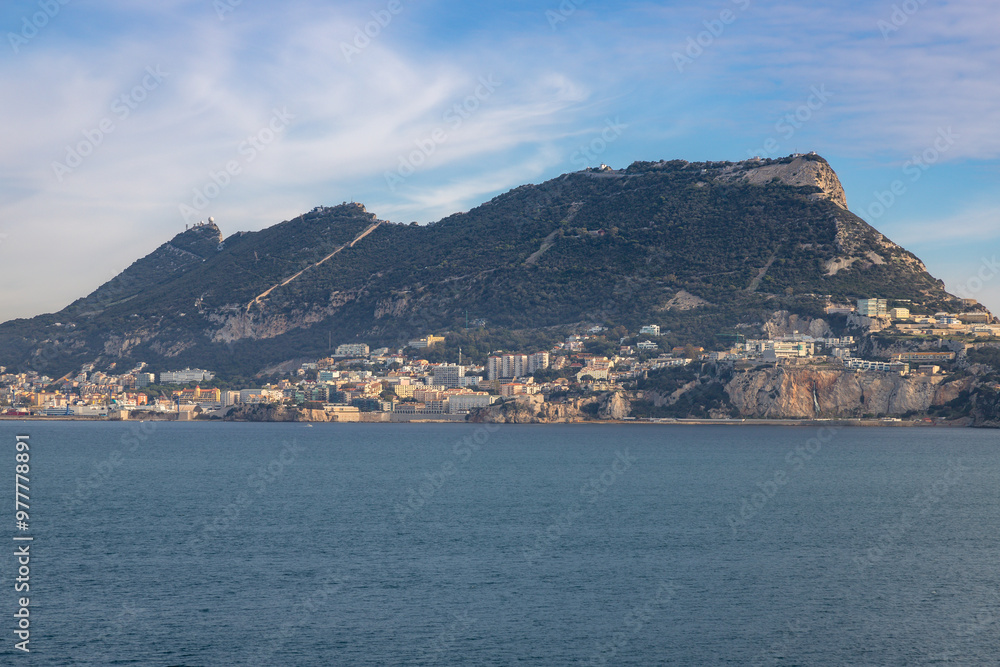 Landscape Exposure of the Rock of Gibraltar while arriving from a Cruise Ship Landscape Exposure of the Rock of Gibraltar while arriving from a Cruise Ship