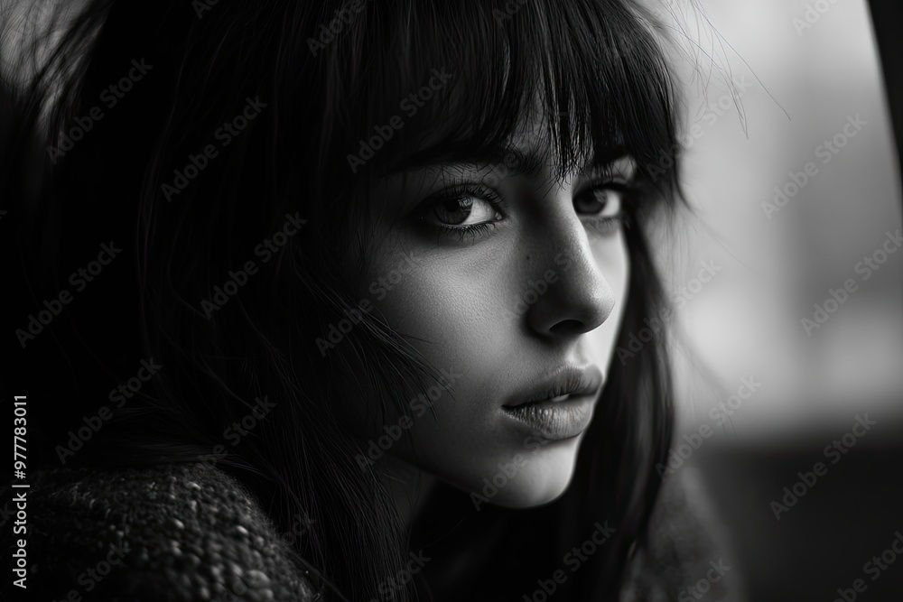 A Quiet Moment of Reflection Captured in Black and White With Soft Natural Light A Quiet Moment of Reflection Captured in Black and White With Soft Natural Light