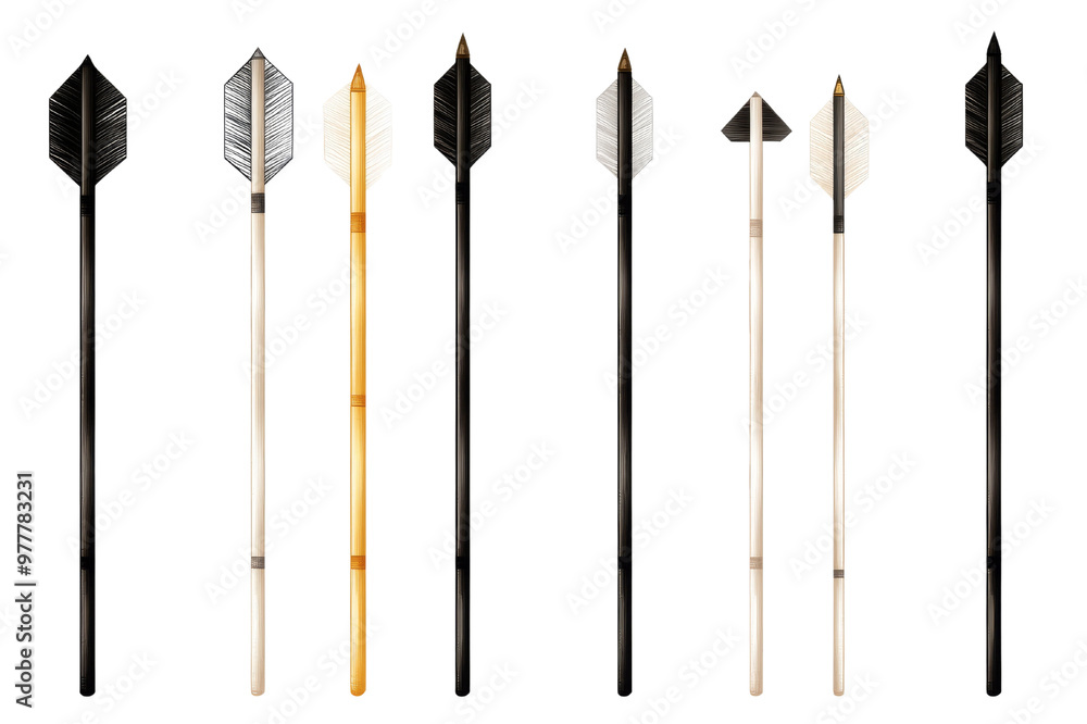 Abstract hand-drawn arrow set, Isolated PNG with Transparent Background Abstract hand-drawn arrow set, Isolated PNG with Transparent Background