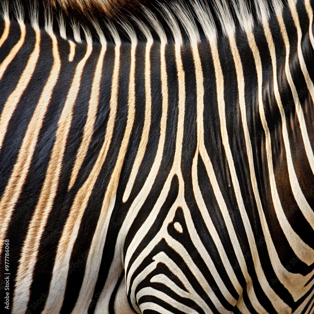 Zebra body close-up showing distinctive black and white striped pattern background Zebra body close-up showing distinctive black and white striped pattern background