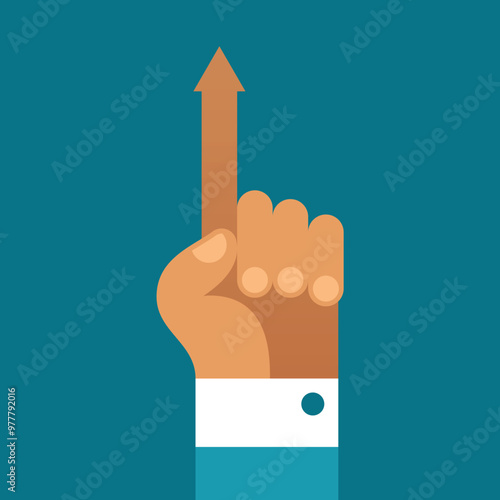 Right way of business growth vector concept in flat style