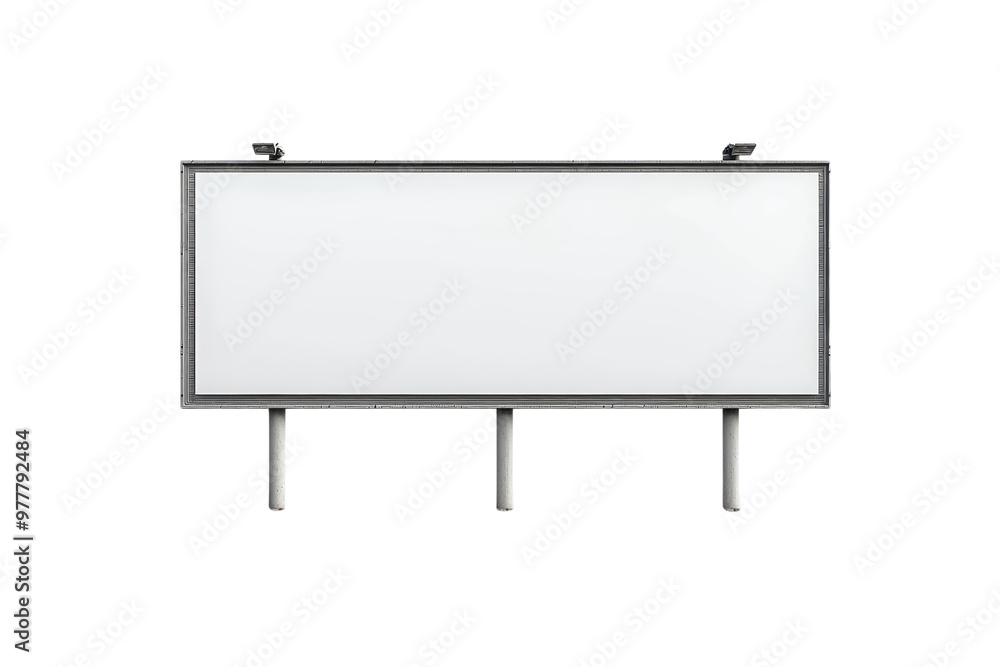 Blank white billboard isolated on transparent background. Perfect for advertising your message. Clear and versatile for any promotional use. Blank white billboard isolated on transparent background. Perfect for advertising your message. Clear and versatile for any promotional use.