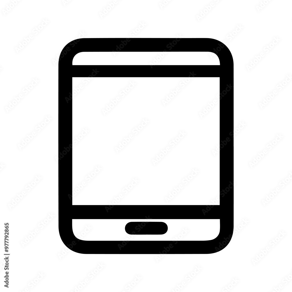 tablet icon or modern line symbol. Vector line art and icon design with bold outline. Black and white Pixel Perfect minimalistic symbol isolated white background. Silhouette simple thin sign tablet icon or modern line symbol. Vector line art and icon design with bold outline. Black and white Pixel Perfect minimalistic symbol isolated white background. Silhouette simple thin sign