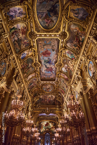 Paris, France, 09 13 2024,  View of the Grand Foyer looking east, Palais Garnier  