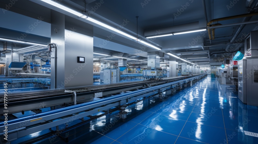 Automated food processing plant with sterile environments and efficient production lines Automated food processing plant with sterile environments and efficient production lines