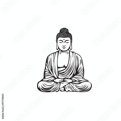 buddha vector logo