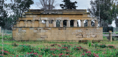 Wallpaper Mural The ancient theater of the Metaponto Archaeological Park (Basilicata, Italy) is a well-preserved Greek theater built in the 5th century BC, it is a notable example of ancient Greek architecture Torontodigital.ca