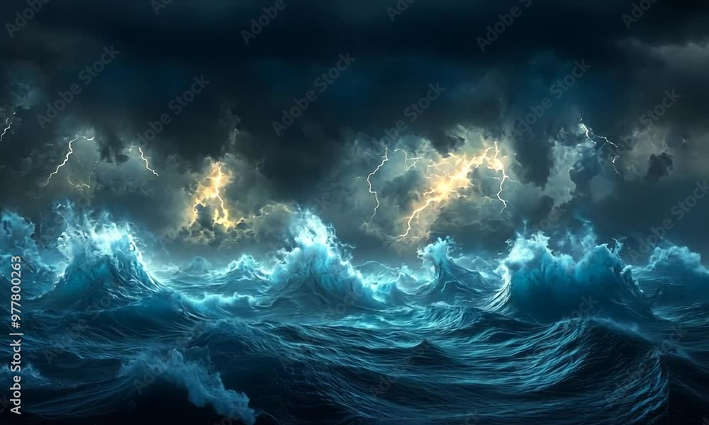 Ocean Storm with Lightning Ocean Storm with Lightning
