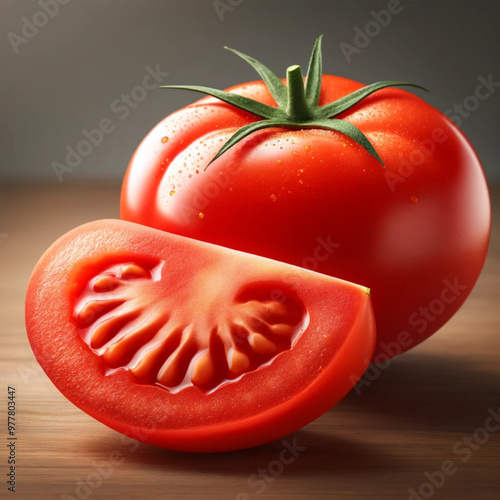tomato on a wooden background