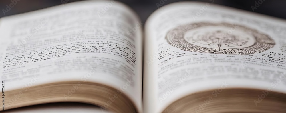 Close-up of a daily horoscope page on an open book, detailed and engaging Close-up of a daily horoscope page on an open book, detailed and engaging