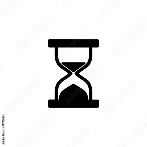 Hourglass vector icon. Sand clock icon.