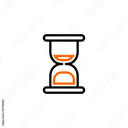 Hourglass vector icon. Sand clock icon.