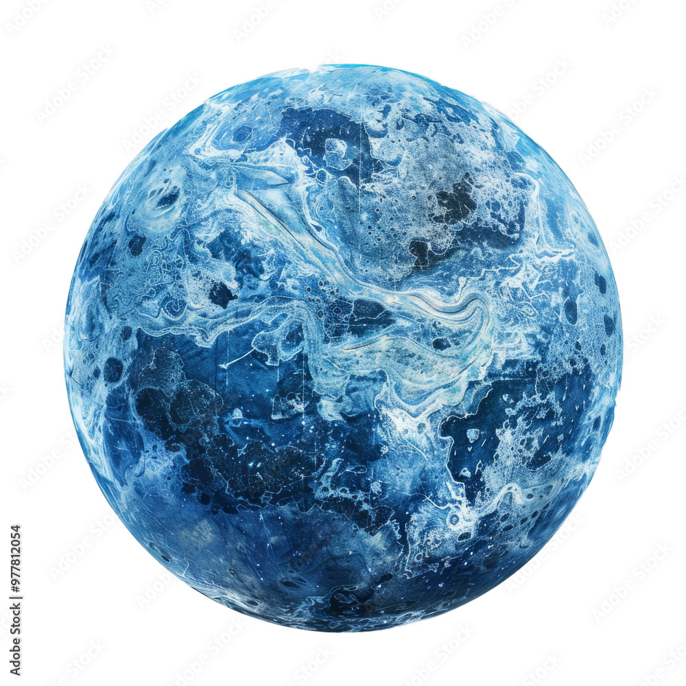 Cgi showcasing a frozen planet with a rough surface, covered in ice, indicating a harsh and unforgiving environment Cgi showcasing a frozen planet with a rough surface, covered in ice, indicating a harsh and unforgiving environment