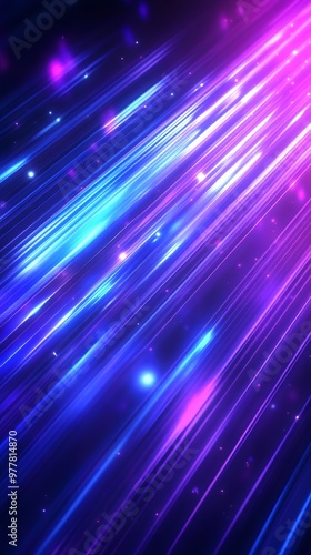 Abstract background with blue and purple lines in the form of strips