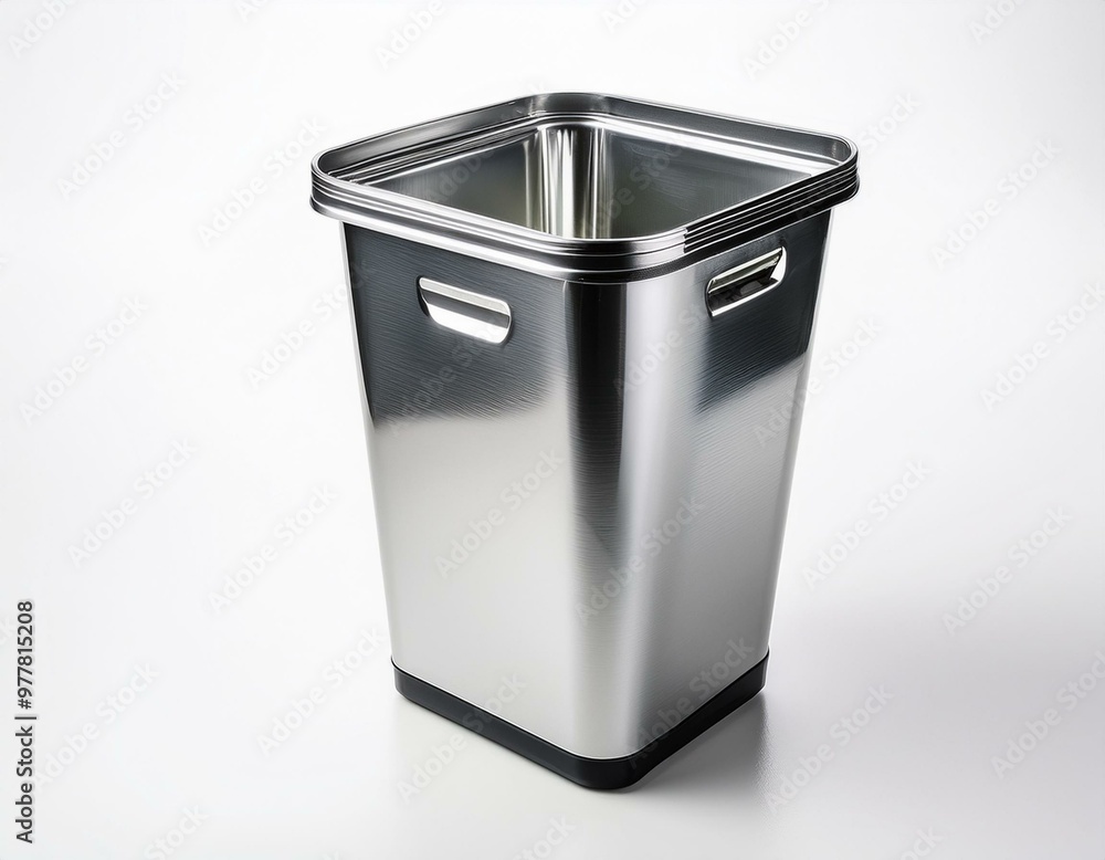 Brushed Metal Trash Bin Brushed Metal Trash Bin