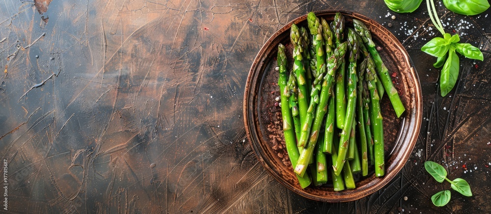 green bean snack asparagus dish food on the table copy space food background rustic top view green bean snack asparagus dish food on the table copy space food background rustic top view