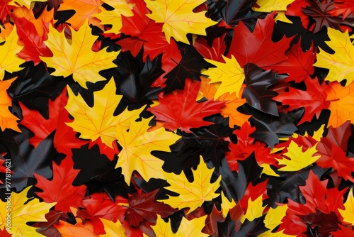 A repeating texture of leafes