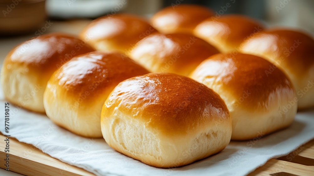 Golden-hued bread rolls with a tantalizing crunch adorn a pristine backdrop, their pillowy softness inviting indulgence. Golden-hued bread rolls with a tantalizing crunch adorn a pristine backdrop, their pillowy softness inviting indulgence.