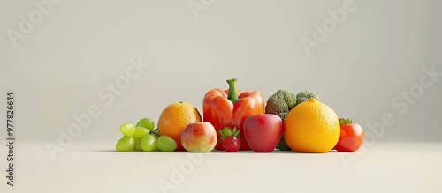 fresh fruits and vegetables for both commercial and non commercial purposes. Copy space image. Place for adding text and design photo