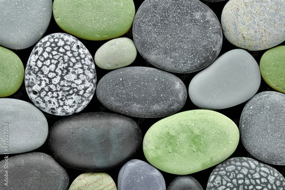 Muted beach pebbles stacked in harmony, offering a sense of balance and simplicity to your scree Muted beach pebbles stacked in harmony, offering a sense of balance and simplicity to your scree