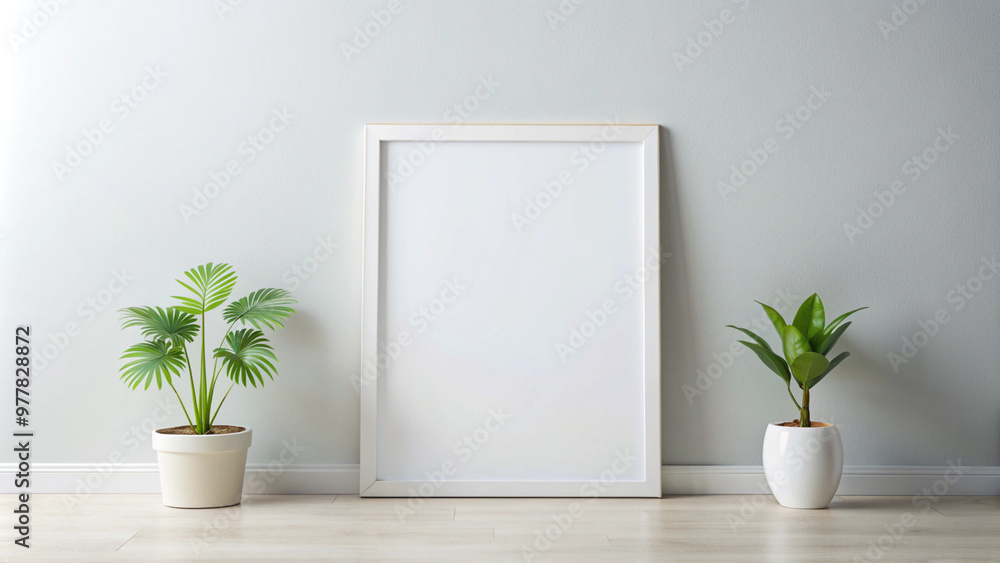 Minimalistic bright aesthetic ad advertising mockup with blank white empty paper frame board billboard Sign template with copy space for text, indoor announcement promotion concept Minimalistic bright aesthetic ad advertising mockup with blank white empty paper frame board billboard Sign template with copy space for text, indoor announcement promotion concept