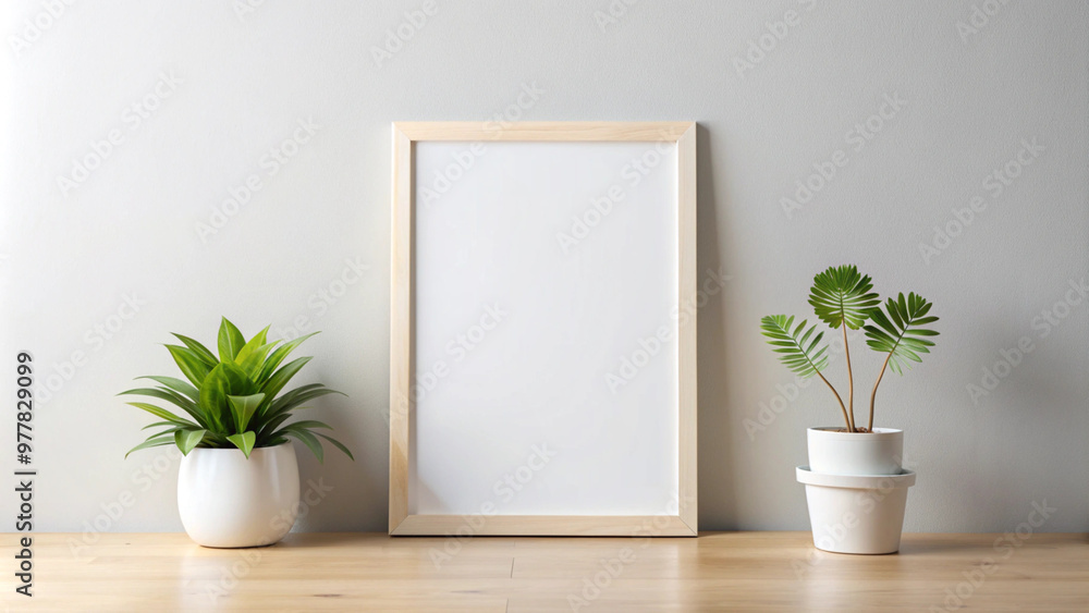 Minimalistic bright aesthetic ad advertising mockup with blank white empty paper frame board billboard Sign template with copy space for text, indoor announcement promotion concept Minimalistic bright aesthetic ad advertising mockup with blank white empty paper frame board billboard Sign template with copy space for text, indoor announcement promotion concept