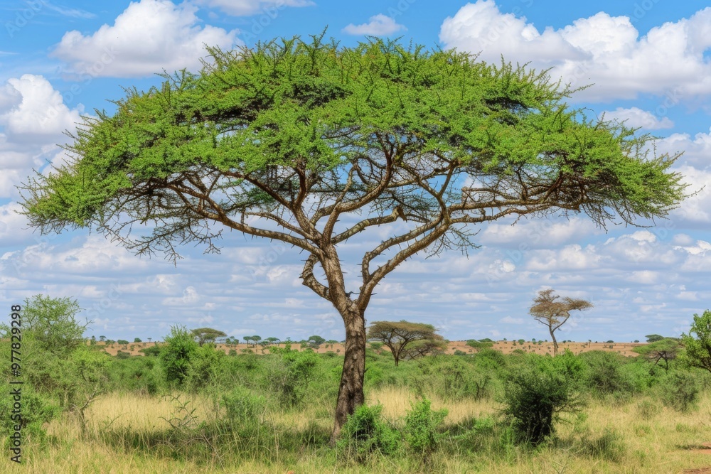 The Serengeti's golden savannah comes alive during the migration, showcasing Africa's wild beauty and the breathtaking spectacle of animal movemen The Serengeti's golden savannah comes alive during the migration, showcasing Africa's wild beauty and the breathtaking spectacle of animal movemen
