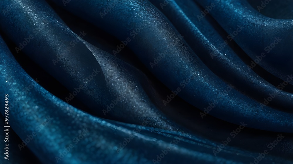 Fototapeta premium Blue waves curves, abstract art, vector illustration, wallpaper background 