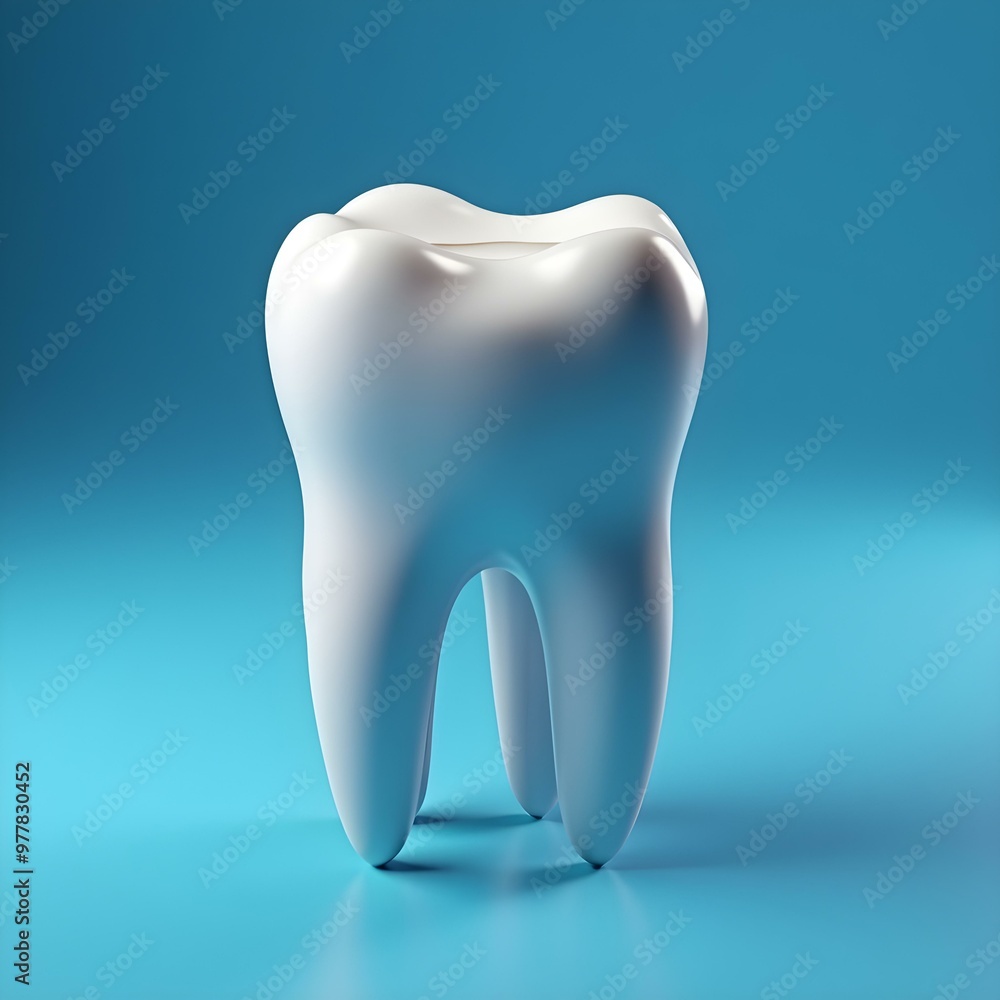 A 3D model of a tooth placed on a blue background. The camera is angled slightly from the front, focusing on the tooth's front face, capturing its rounded edges and detailed texture
A 3D model of a tooth placed on a blue background. The camera is angled slightly from the front, focusing on the tooth's front face, capturing its rounded edges and detailed texture