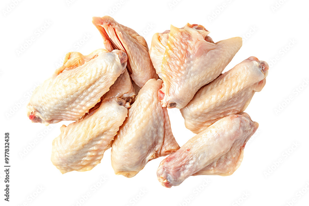Raw chicken wings isolated on white background Raw chicken wings isolated on white background