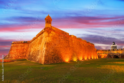 Obraz na płótnie San Juan, Puerto Rico. Fort San Felipe del Morro. w salonie