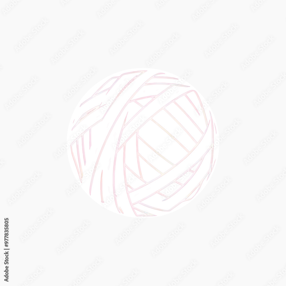 Minimalist yarn ball illustration Minimalist yarn ball illustration