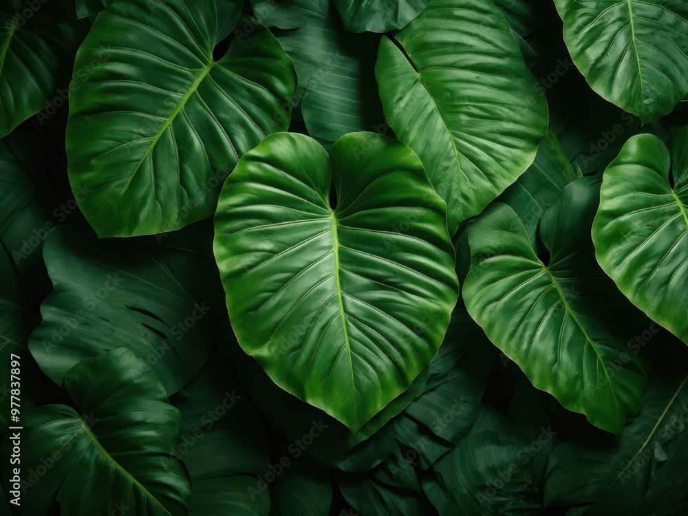 Detailed texture of a dark green leaf for nature backgrounds. A close-up image showcasing the intricate texture of a dark green leaf. generative AI Detailed texture of a dark green leaf for nature backgrounds. A close-up image showcasing the intricate texture of a dark green leaf. generative AI