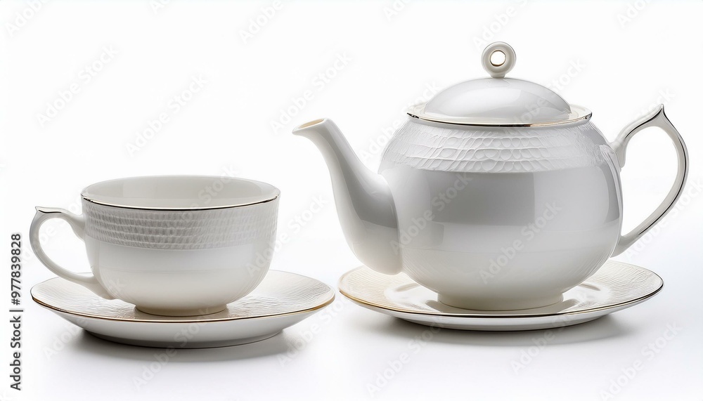 Modern White Tea Set Modern White Tea Set