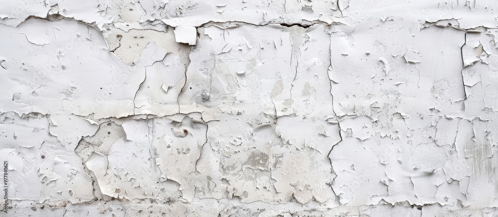 Obraz premium White distressed weathered whitewashed wall texture. Copy space image. Place for adding text and design