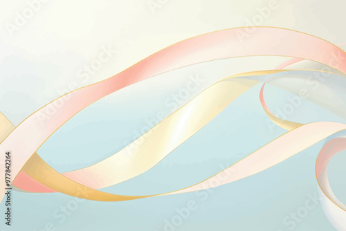 Elegant pastel ribbon design