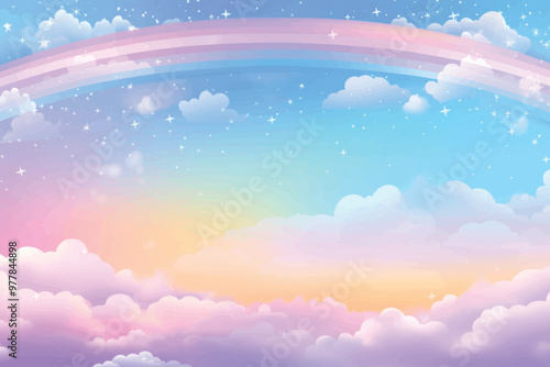 Dreamy pastel sky background
