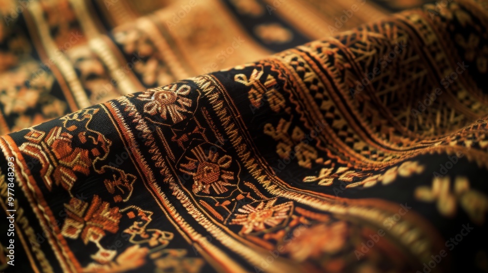 Close-up of Intricate Woven Textile Pattern Close-up of Intricate Woven Textile Pattern
