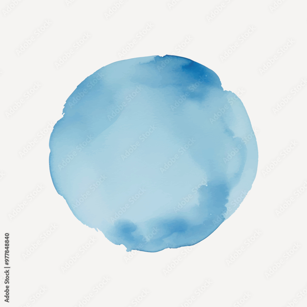 Abstract blue watercolor circle Abstract blue watercolor circle
