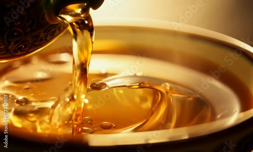 Pouring Hot Aromatic Essential Oil into Glass Bottle, Spa Wellness, Relaxation, Aromatherapy, Calm Healing Therapy, Soothing Scents, Natural Fragrance, Self-Care, Stress Relief, Home Spa Experience