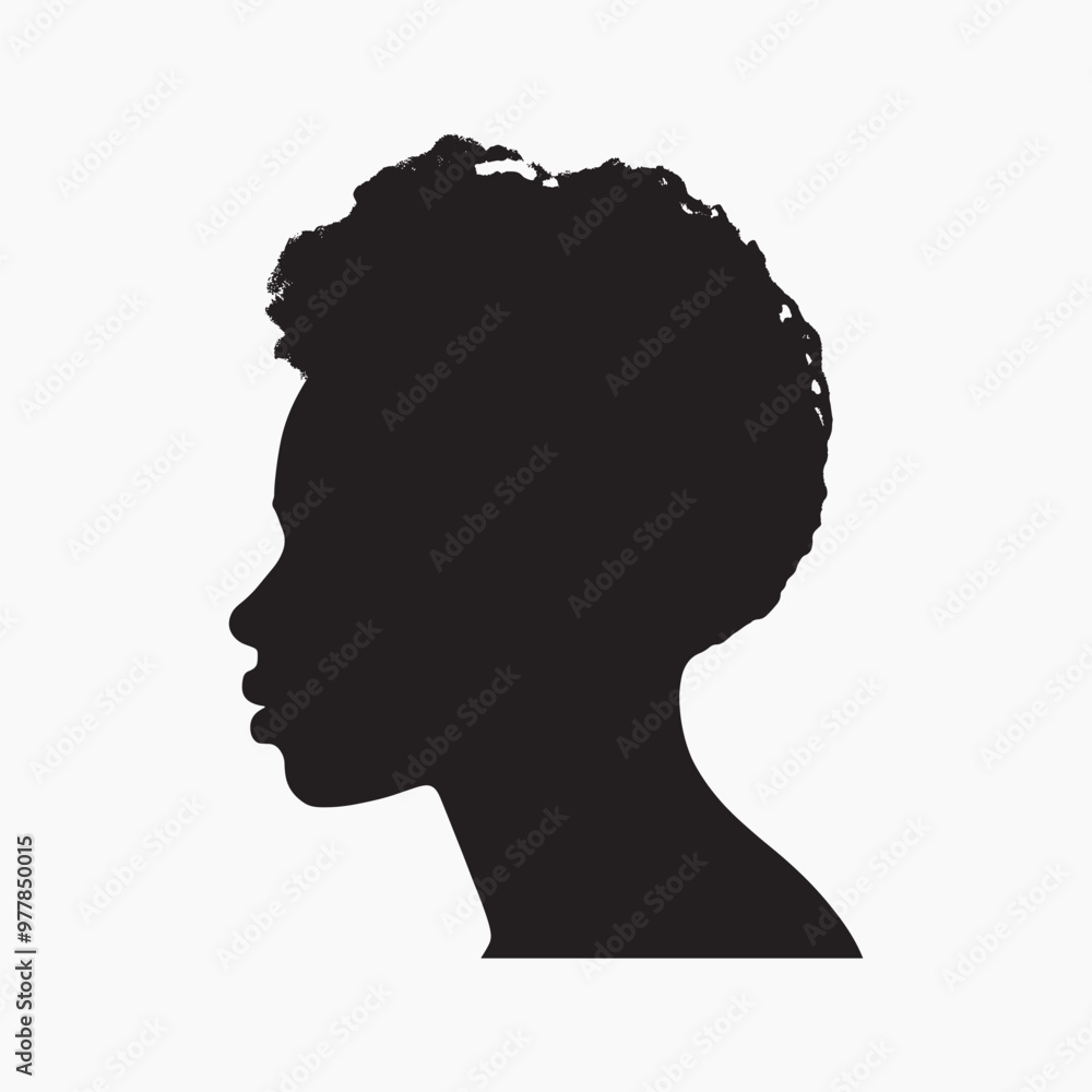 Silhouette profile of woman Silhouette profile of woman